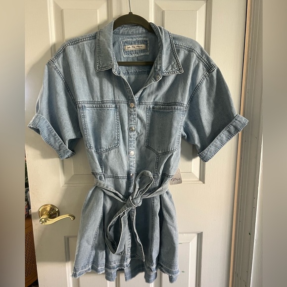 NWT Free people Jenny denim tunic dress - Picture 5 of 9